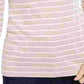 Top feminino com listras metálicas Charter Club, rosa, tamanho X-S