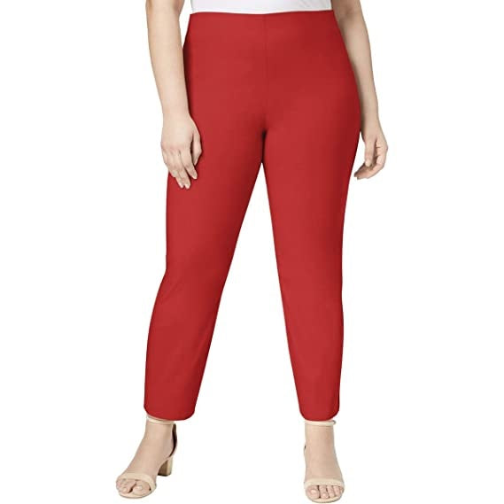 Calça skinny Chelsea Tummy Control feminina Charter Club, vermelha, tamanho 14