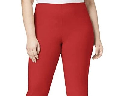 Calça skinny Chelsea Tummy Control feminina Charter Club, vermelha, tamanho 14