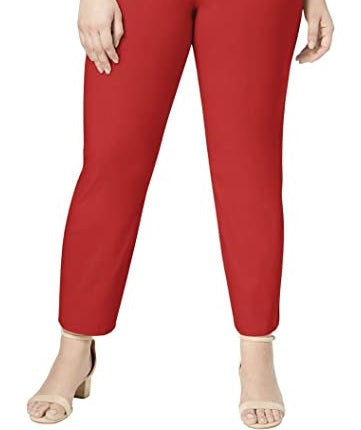 Calça skinny Chelsea Tummy Control feminina Charter Club, vermelha, tamanho 14