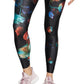 Calça de treino Nike Power Dri Fit Floral Print Cintura alta, azul, tamanho XS
