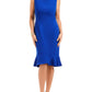 Vestido Kasper Feminino Petites Cintura Baixa Recortada Azul Tamanho 6 Petite para Usar no Trabalho