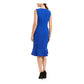 Vestido Kasper Feminino Petites Cintura Baixa Recortada Azul Tamanho 6 Petite para Usar no Trabalho