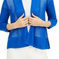 Cardigan aberto de malha com renda azul feminino Alfani, tamanho X-S
