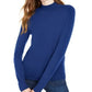Suéter feminino Maison Jules com gola alta azul, tamanho XS