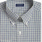 Camisa social masculina casual com botões, verde, tamanho 34-35