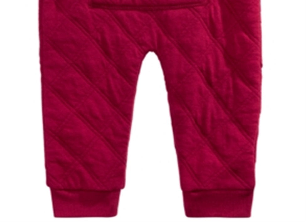 Calça jogger acolchoada First Impressions para bebê menino, tamanho vinho, 18 meses