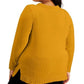 Karen Scott Suéter Feminino Gola V Chenille Dourado Tamanho XS