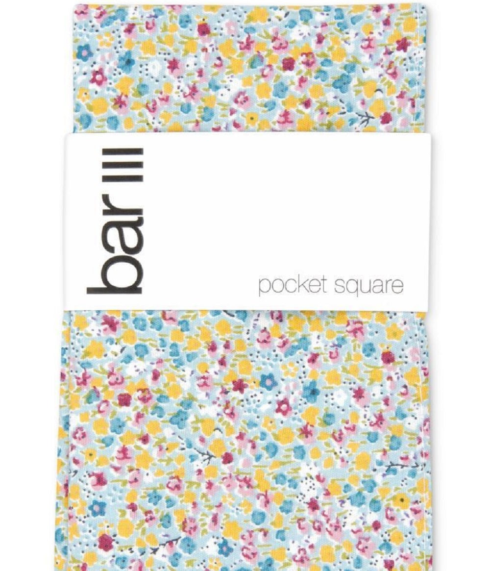 Lenço de bolso floral Stella Cotton Bar III masculino, amarelo, tamanho regular