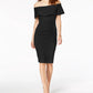 Vestido tubinho ombro a ombro feminino Xscape, preto, tamanho 8