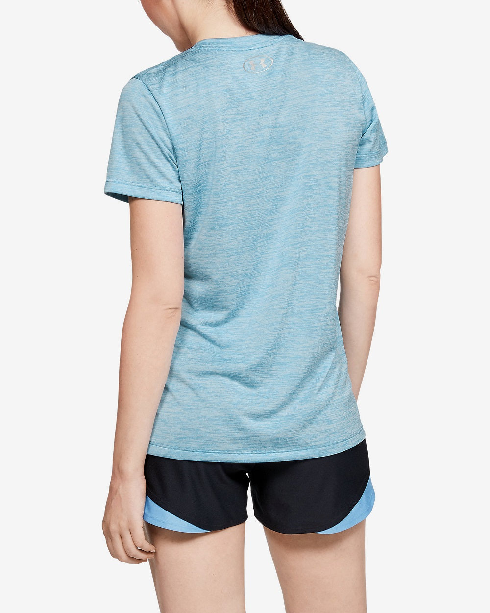 Under Armour Tech Twist Vneck Feminino Azul Tamanho Grande