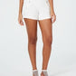 Shorts feminino Thalia Sodi com bolso e zíper, branco, tamanho extragrande