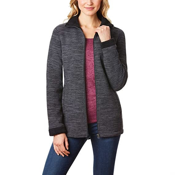 Suéter de lã feminino 32 Degrees cinza tamanho pequeno