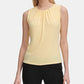 Blusa plissada plus size Calvin Klein feminina, amarela, tamanho 3X