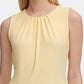 Blusa plissada plus size Calvin Klein feminina, amarela, tamanho 3X