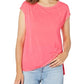 Camiseta Calvin Klein Performance Feminina Manga Curta Costas Cruzadas Rosa Tamanho XG