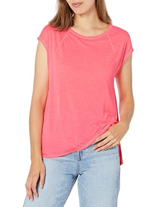 Camiseta Calvin Klein Performance Feminina Manga Curta Costas Cruzadas Rosa Tamanho XG