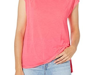 Camiseta Calvin Klein Performance Feminina Manga Curta Costas Cruzadas Rosa Tamanho XG