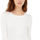 INC International Concepts Suéter Feminino Gola Redonda Lantejoulas Pulôver Branco - Tamanho X-Grande