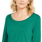 Top de chiffon feminino Style &amp; Co, verde, tamanho PM