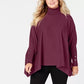 Poncho de gola alta Alfani feminino plus size vermelho tamanho 0X