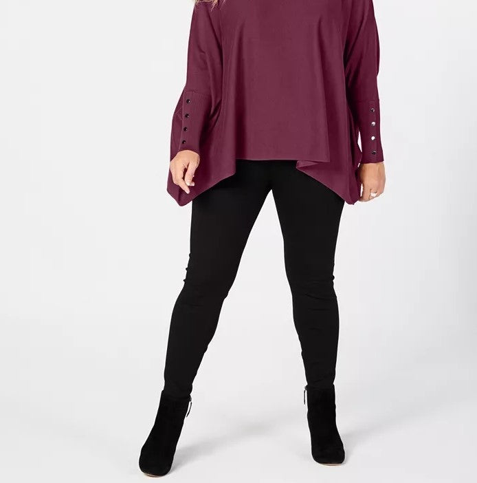 Poncho de gola alta Alfani feminino plus size vermelho tamanho 0X