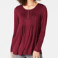 Blusa Pintuck Feminina Estilo &amp; Co Vermelha Tamanho PP