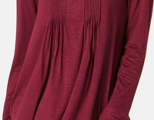 Blusa Pintuck Feminina Estilo &amp; Co Vermelha Tamanho PP