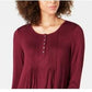Blusa Pintuck Feminina Estilo &amp; Co Vermelha Tamanho PP