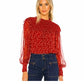 Blusa Roma Feminina Free People em Vermelho Berry Comb Tamanho P