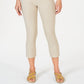 Calça Capri Chelsea Pull On Tummy Control Feminina Charter Club Bege Tamanho 14