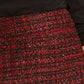 Minissaia de tweed metálico feminino Maison Jules, vermelha, tamanho 2