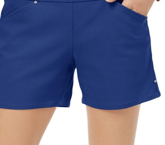 Bermuda feminina Karen Scott azul escuro tamanho 16