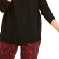 Suéter Peekaboo Grommet Feminino da INC International Concepts, Preto, Tamanho XX-Grande
