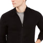 Cardigan Alfani Masculino com Zíper Frontal e Textura Jet, Preto, Tamanho XXG
