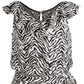 Macacão com estampa de zebra para meninas grandes da Epic Threads, branco, tamanho GG