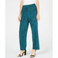 Calça feminina estampada NY Collection, verde, tamanho pequeno, grande