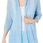 Cardigan quimono feminino Alfani com ponto aberto, azul, tamanho médio