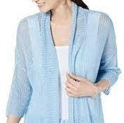 Cardigan quimono feminino Alfani com ponto aberto, azul, tamanho médio