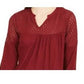 Top de crochê feminino estilo &amp; co, vermelho, tamanho GG