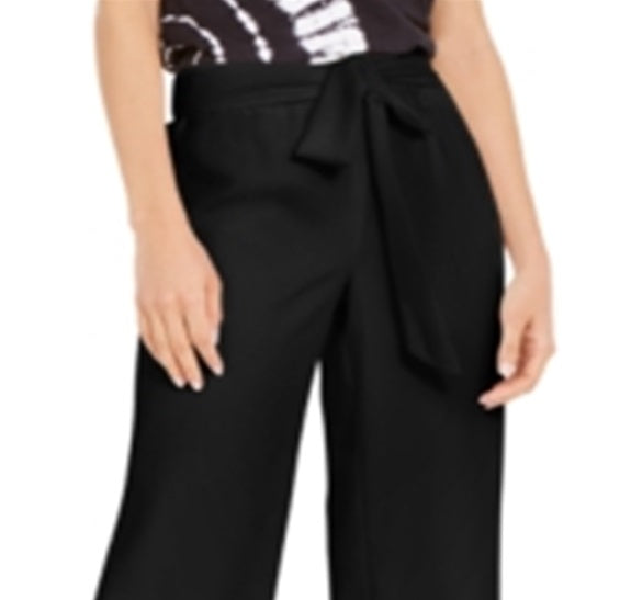 Calças culotte femininas sólidas com amarração frontal, tamanho pequeno e médio, da INC International Conceptsc