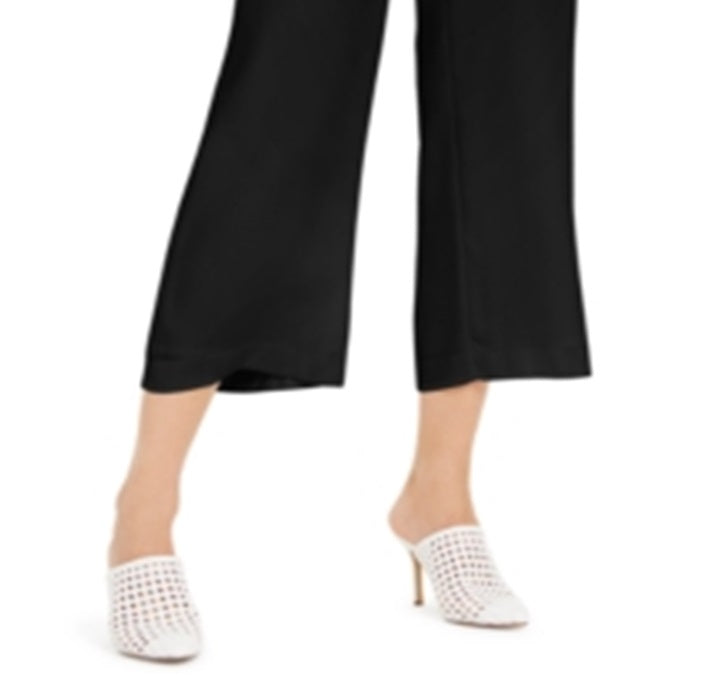 Calças culotte femininas sólidas com amarração frontal, tamanho pequeno e médio, da INC International Conceptsc