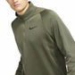 Camiseta de treino Nike Therma Quarter Zip masculina, verde, tamanho pequeno