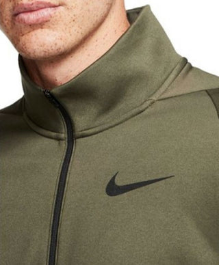 Camiseta de treino Nike Therma Quarter Zip masculina, verde, tamanho pequeno
