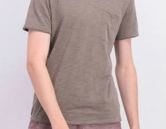 Camiseta masculina com decote em V e bolso, tamanho pequeno, da INC International Concepts