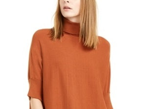 Poncho feminino estampado Alfani marrom tamanho pequeno