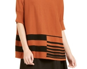 Poncho feminino estampado Alfani marrom tamanho pequeno