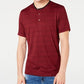 INC International Concepts Masculino Listrado Henley Vinho/Preto Tamanho X-Grande