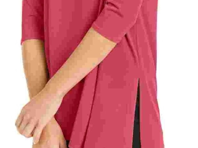 Blusa assimétrica com ombros descobertos Alfani feminina, vermelha, tamanho XX-G