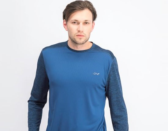 Camisa térmica masculina Attack Life azul tamanho médio